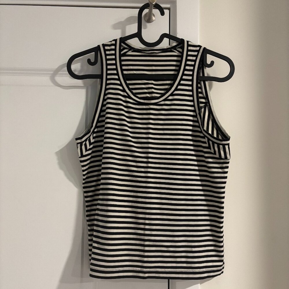 Vintage Prada Womens Sleeveless Striped Tank Top